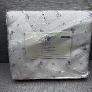 Simply Shabby Chic Twin Sheet Set 3PC Lavender Floral Cottagecore Rachel Ashwell